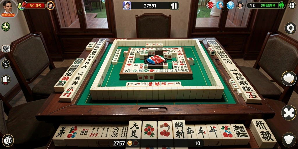 Tampilan menarik dari gameplay Mahjong di 2757.