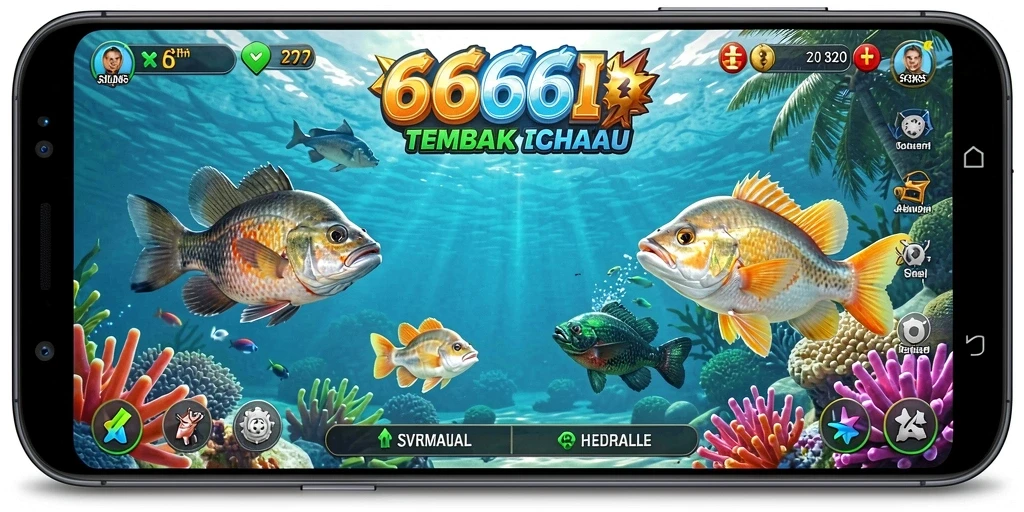 Screenshot gameplay 666I dengan aksi menembak ikan seru.