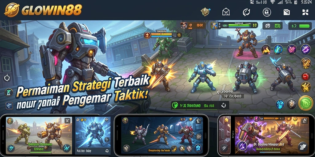 Screenshot GLOWIN88 menunjukkan aksi strategis yang menegangkan.