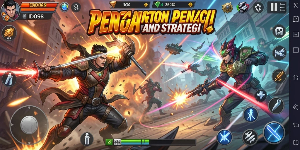 Gameplay aksi intens di ID098 dengan karakter yang menarik.