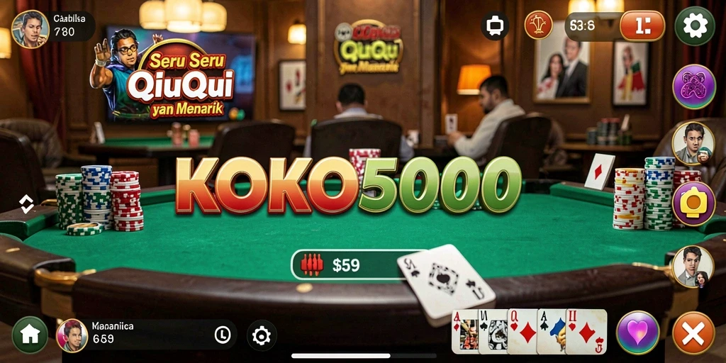 Gameplay seru KOKO5000 saat bermain QiuQiu.