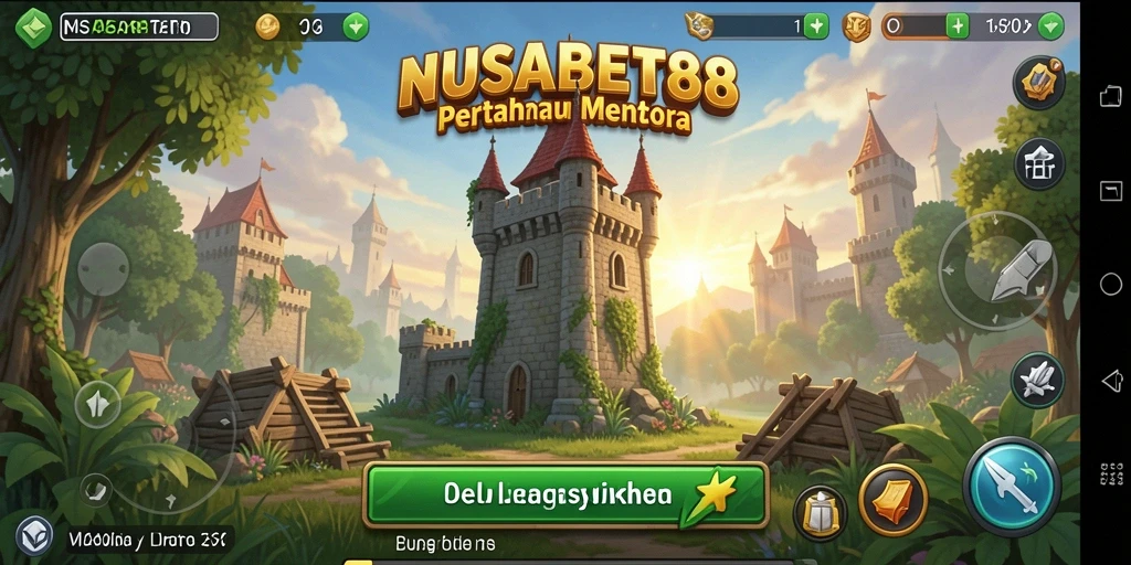 Tangkapan layar dari gameplay NUSABET88 yang penuh aksi Tower Defense.