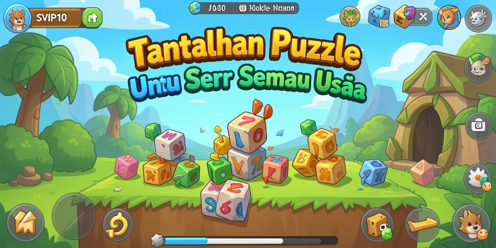 Tangkapan layar gameplay dari SVIP10 yang menunjukkan momen seru teka-teki.