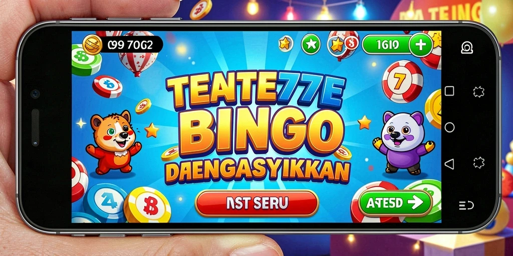 Screenshot gameplay bingo yang penuh warna dan interaktif.